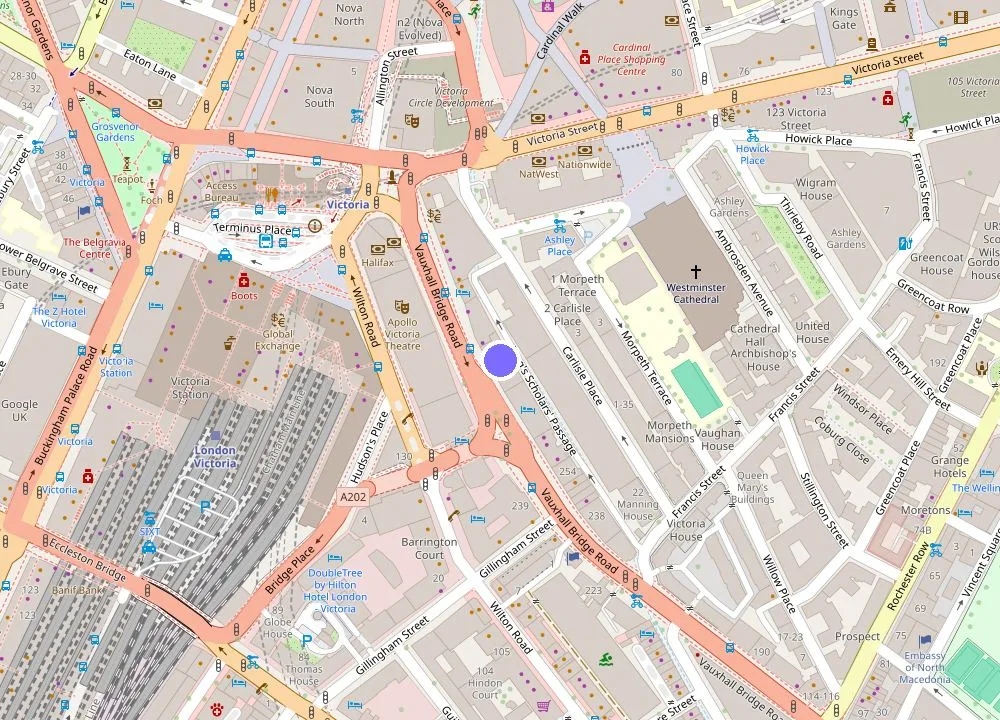 Map: citizenM London Victoria Station